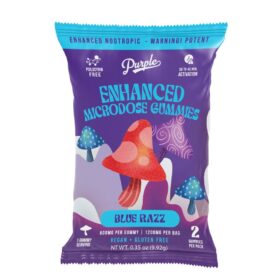 Purple Mushroom Enhanced Microdose Gummies | Blue Razz – 3ct