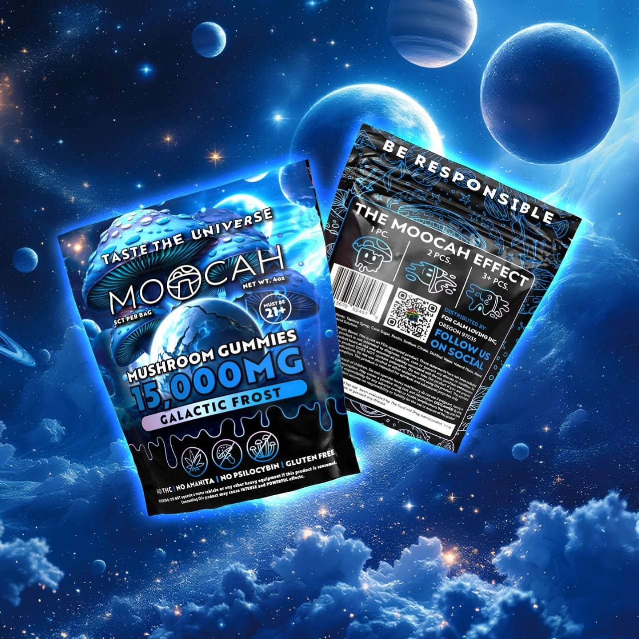 Moocah Megadose Mushroom Gummies – Galactic Frost